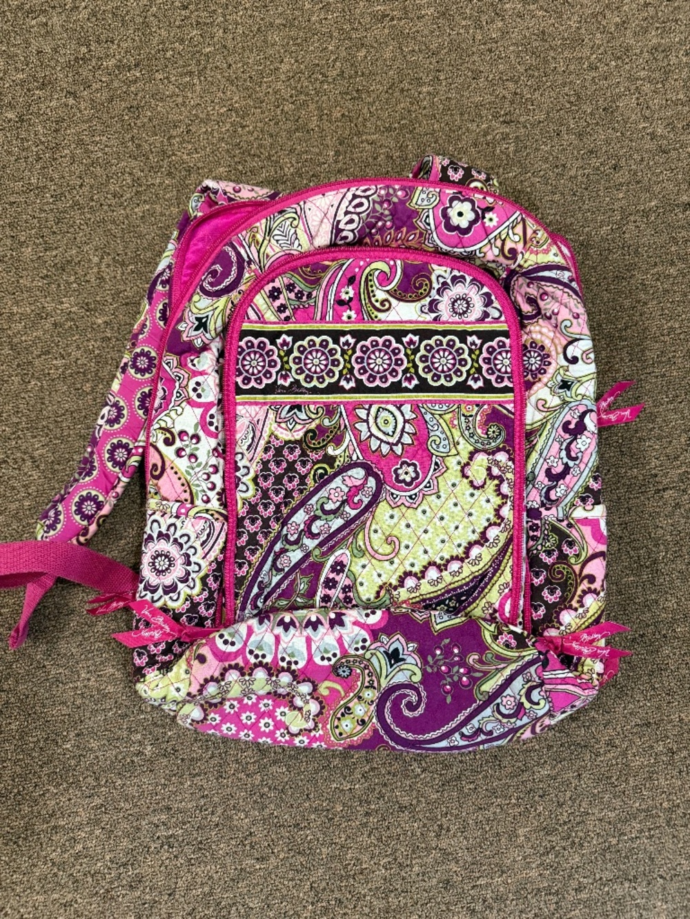 Vera Bradley Campus Backpack Very Berry Paisley Retired Laptop Bag